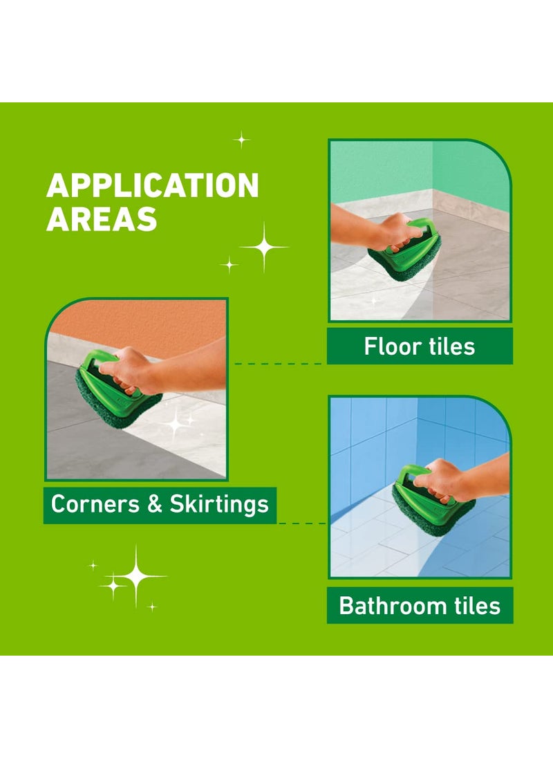 Scotch Brite ScotchBrite Bathroom Brush with abrasive scrubber for superior tile cleaning GreenPack of 1  - Image 4