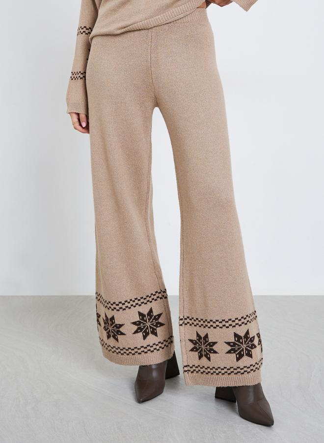 Take Two Retro Graphic Round Neck Knit Top and Pants Co-Ords - Image 4