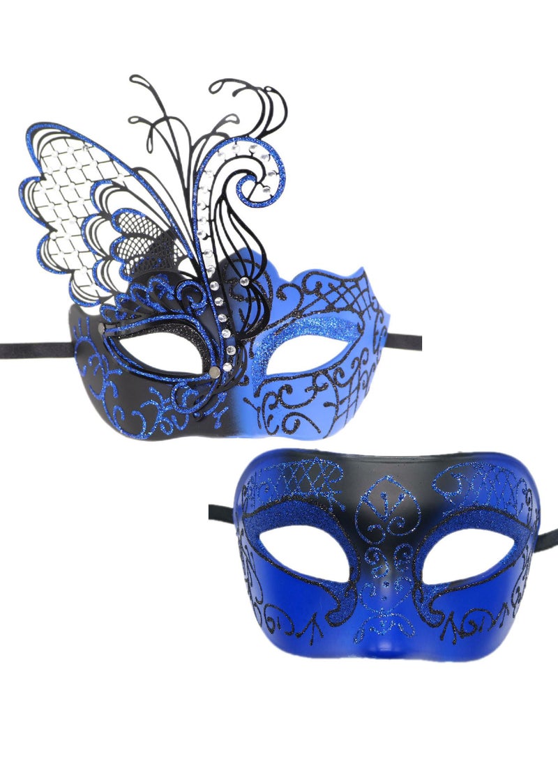 general Mysterious Venetian Couple Mask Butterfly Lady Masquerade Party Mask Evening Prom Ball Mask Bar Costumes Accessory - Image 1