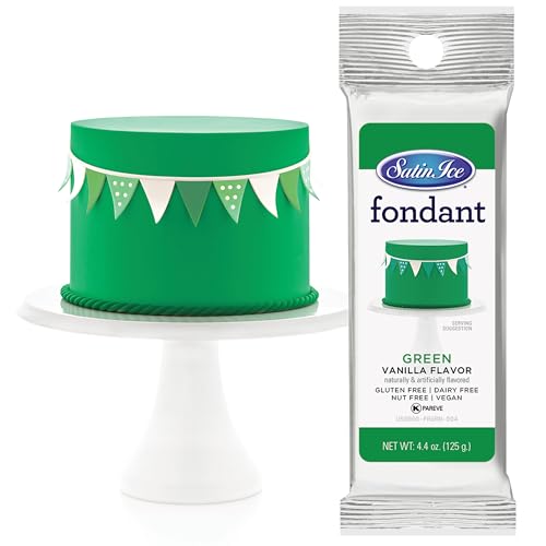 Satin Ice Green Fondant, Vanilla, 4.4 Ounces - Image 1