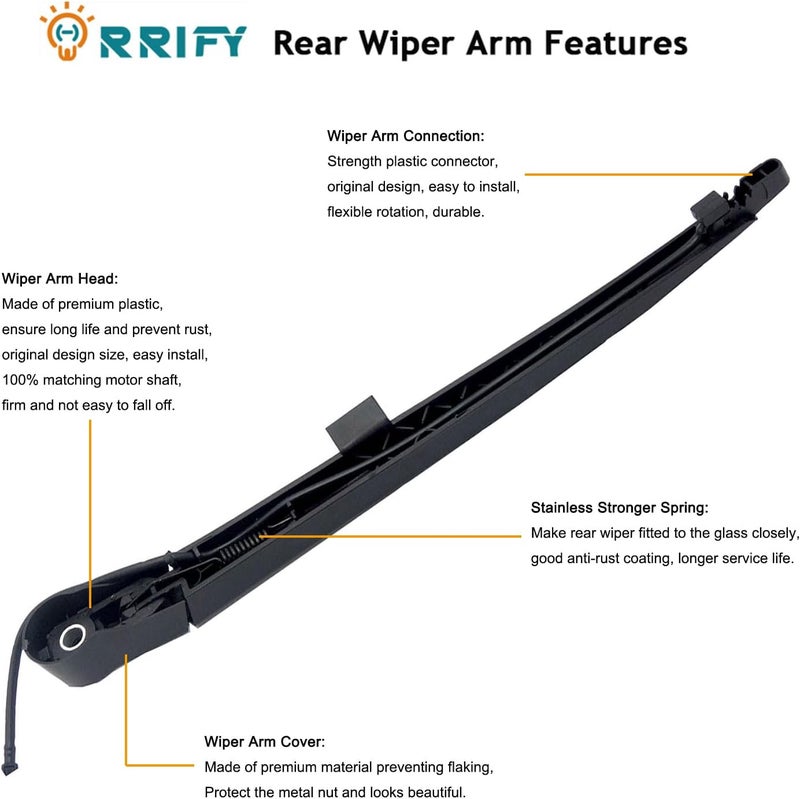 ORRIFY Rear Windshield Wiper Arm Blade Assembly - Image 3