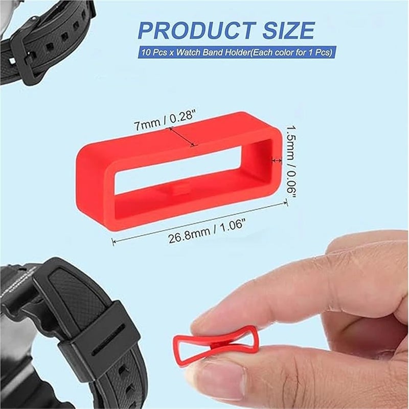Blue 24mm Universal Watch Band Holder Loop Replacement 100pcs - Image 5
