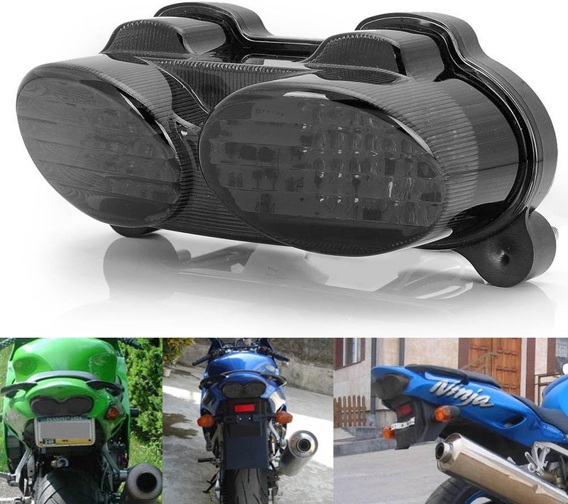 USonline911 Amazinea Smoke Integrated 90 LED Brake Blinker Tail Light for Kawasaki ZR7S ZX6R ZX900 ZX9R ZZR600 - Image 2