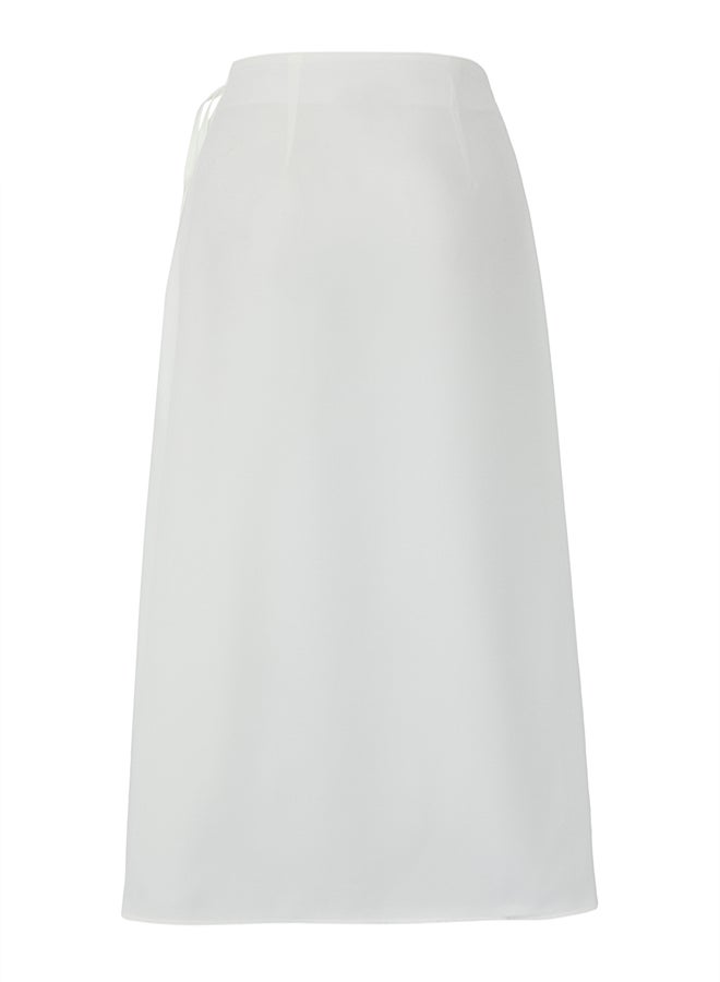 trendyol White Pleated Detailed Unlined Woven Skirt - Image 5