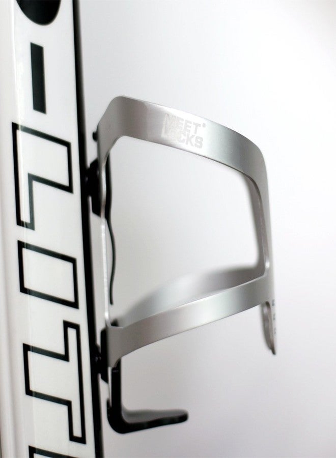 MEETLOCKS Bike Water Bottle Holder,Ultra Quality Spring Aluminum Body Bicycle Bottle Cages,Ultra-Light Bicycle Water Bottle Holder Cages Bracket for Road MTB Mountain Bikes Cycling Accessories(Silver) - Image 3