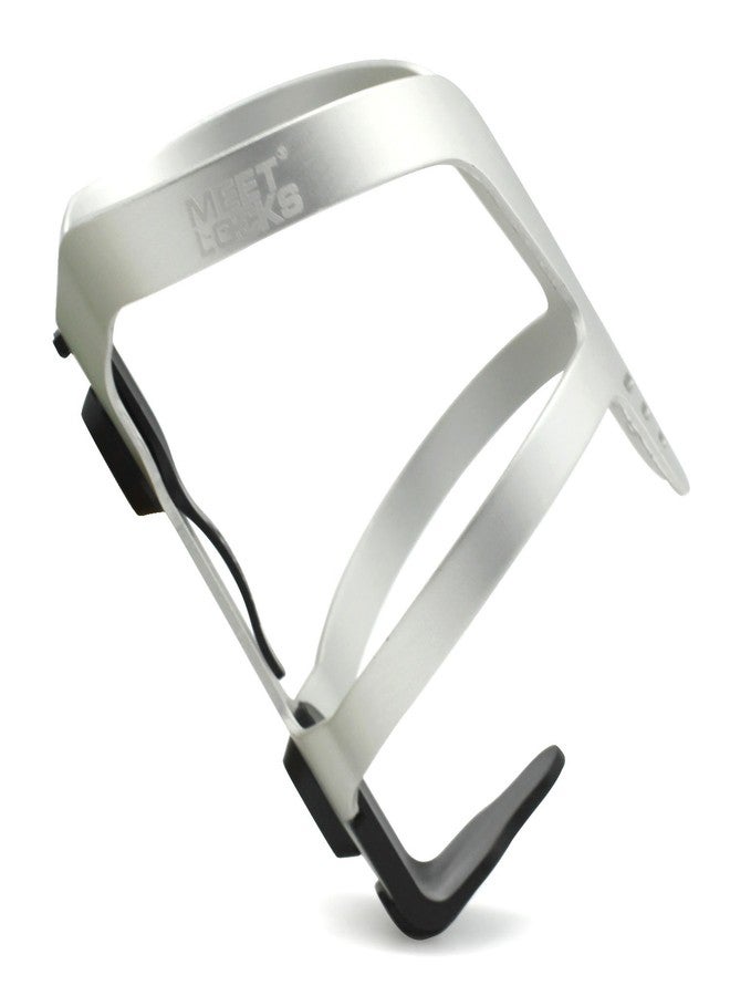 MEETLOCKS Bike Water Bottle Holder,Ultra Quality Spring Aluminum Body Bicycle Bottle Cages,Ultra-Light Bicycle Water Bottle Holder Cages Bracket for Road MTB Mountain Bikes Cycling Accessories(Silver) - Image 2