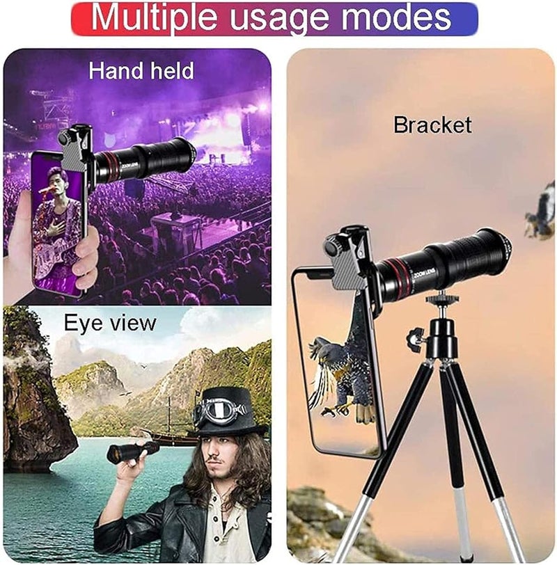 HD Monocular Telescope High Power Zoom Waterproof with Tripod Holder for Bird Watching Camping Phone Camera Lens - Image 5