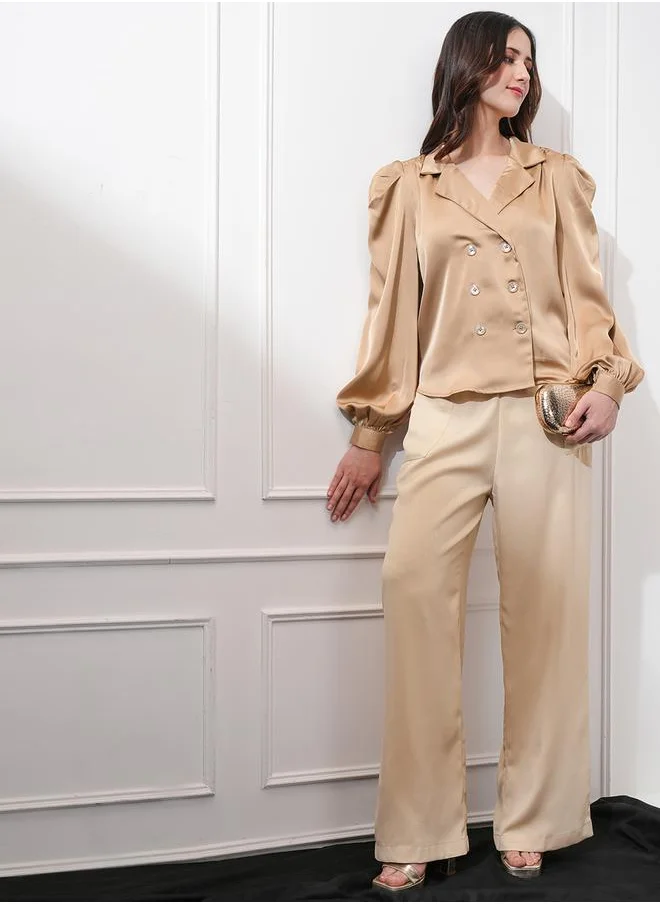 طوكيو توكيز Mid Rise Wide Leg Trousers with Pockets