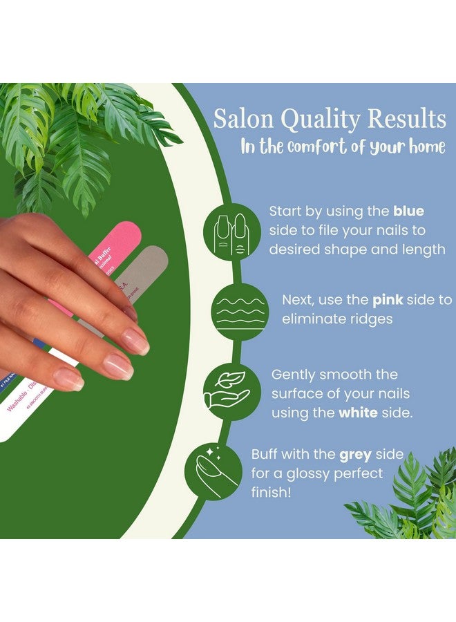 مبرد أظافر احترافي ومبرد أظافر Colossal 4Way Bluepink Buffer من أجل تشكيل وتنعيم وتلميع الأظافر، ملحق صغير الحجم ومحمول للعناية بالأظافر (707330) - Image 3