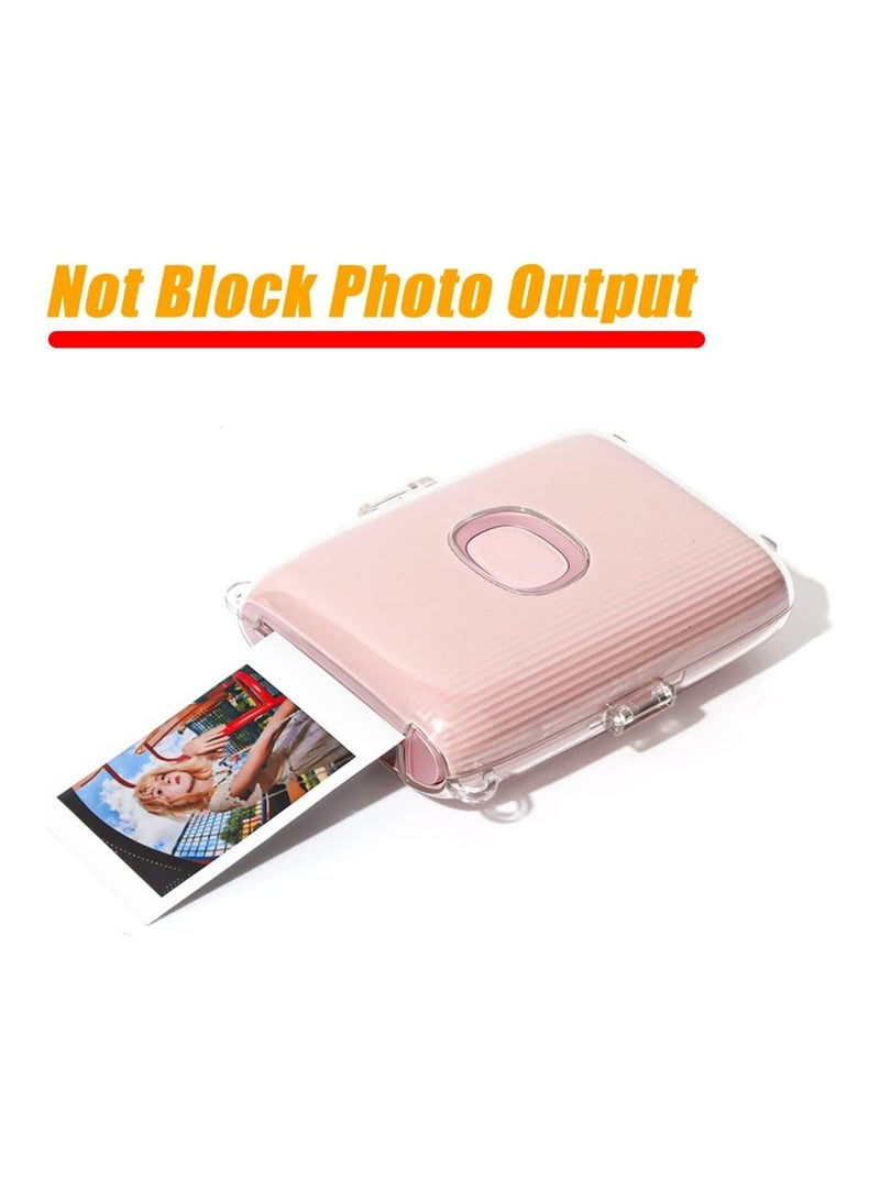 SYOSI Compatible for Mini Link 2 Case Clear Compatible for Fuji Instax Link 2 Photo Printer Protective Cover, Hard PVC Case with Rainbow Shoulder Strap - Transparent, Smartphone Printer Clear Case Cover - Image 5