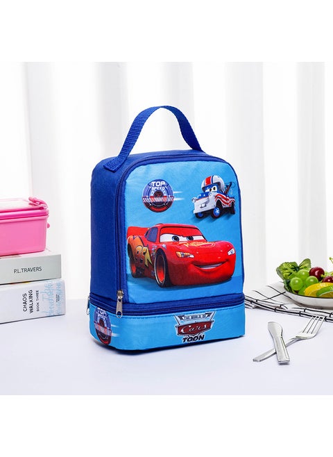 Cartoon Double-Layer Lunch Bag for Kids Car 12.