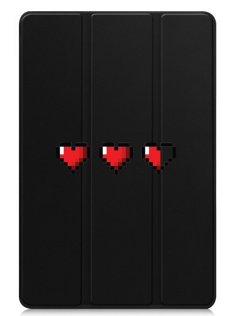 Theodor Protective Flip Case For Huawei MatePad 11.5 S (2024) With Trifold Stand Auto Wake Sleep Shockproof Cover 3 Hearts - Image 1