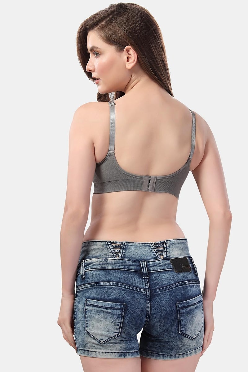 Fabme Women's Non-Wired Nursing Bra (BR0278_Grey_X-Large) - Image 4