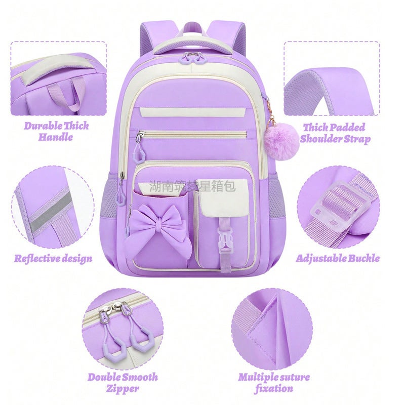 Kids School Backpack Large Capacity Spine Protection 3-Piece Set - Image 3
