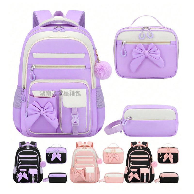 Kids School Backpack Large Capacity Spine Protection 3-Piece Set - Image 4