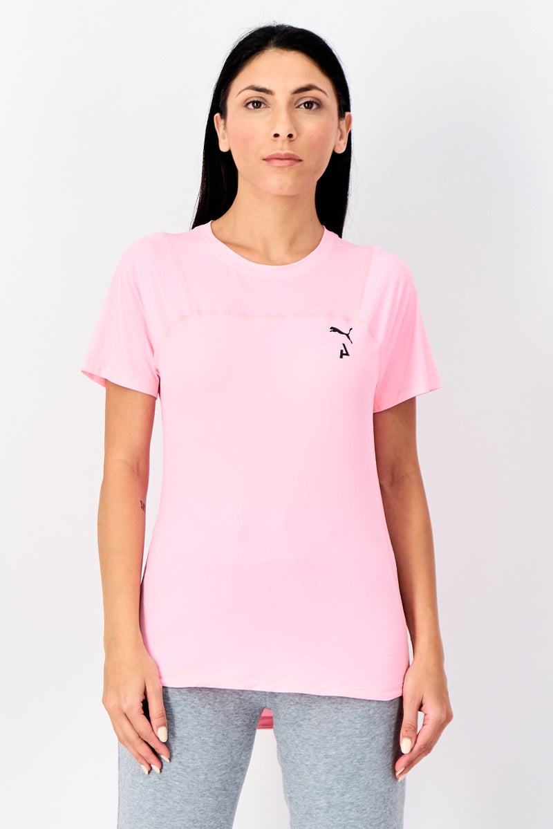 PUMA Women Sportswear Fit Short Sleeve Training T Shirt, Pink - Image 1