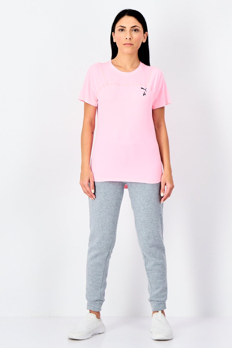 PUMA Women Sportswear Fit Short Sleeve Training T Shirt, Pink - Image 3