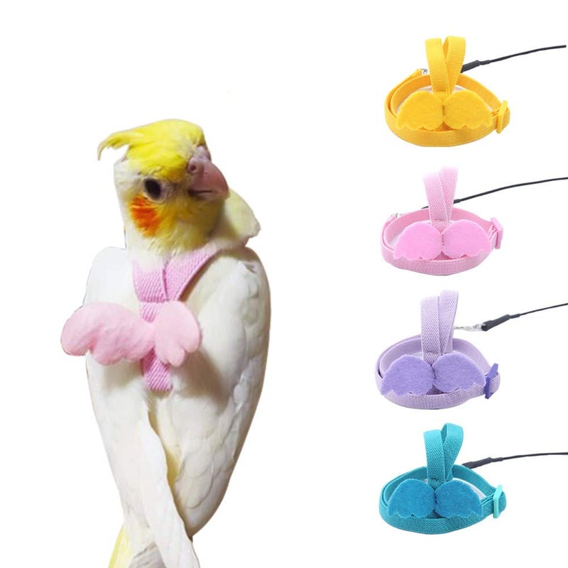 Cyblinia Adjustable Bird Harness Leash Parrot Flying Rope Straps Outdoor Training Traction Rope for Small Parrots Random Color - Image 2