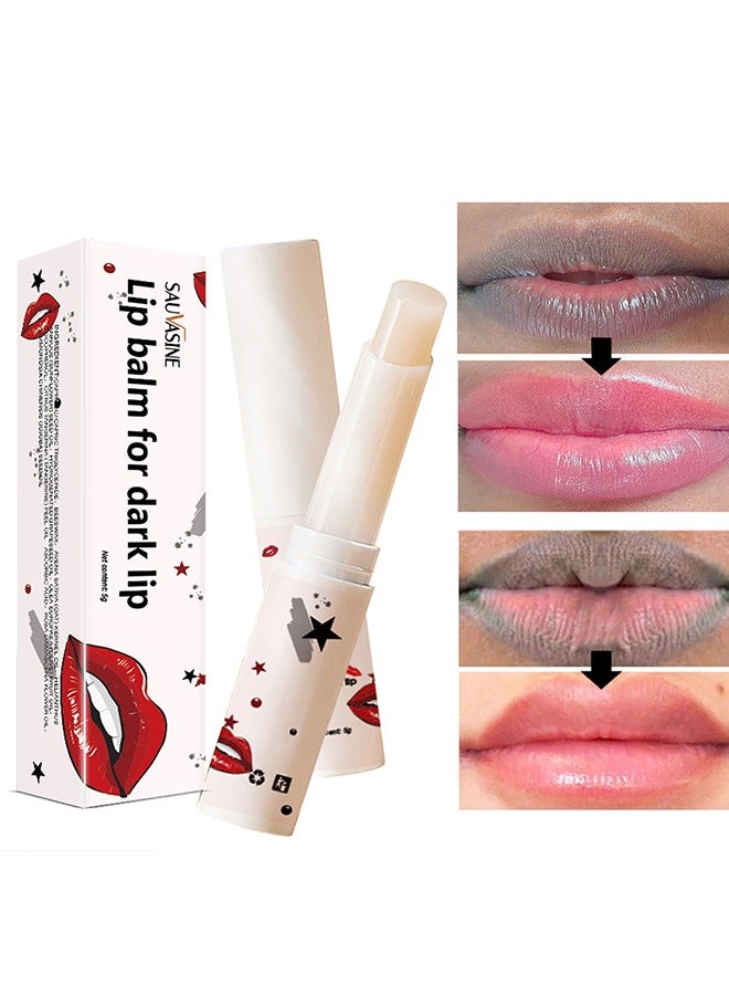 SAUVASINE Lip Balm For Dark Lip - Dark Black Lip Removal Exfoliation Pigmentation, Fade Dull Pink Lip Balm Brighten, Anti Moisturizing, Smooth Lips, Gentle Exfoliator For Chapped And Dry Lips - Image 1