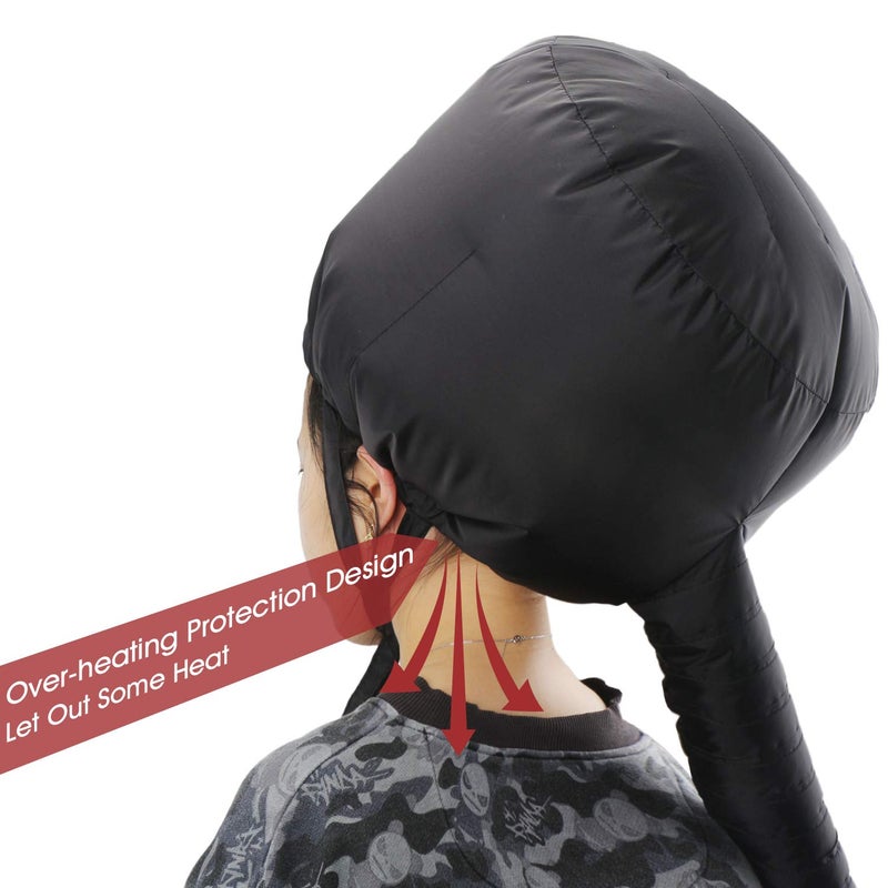 Segbeauty Bonnet Hooded Hair Dryer Attachment, Larger Adjustable Deep Conditioning Cap for Fast Hair Drying with Elastic Band for Fixing Free, Hair Curling Nursing Oil Treat-Ment SPA Steamer Cap - Image 5