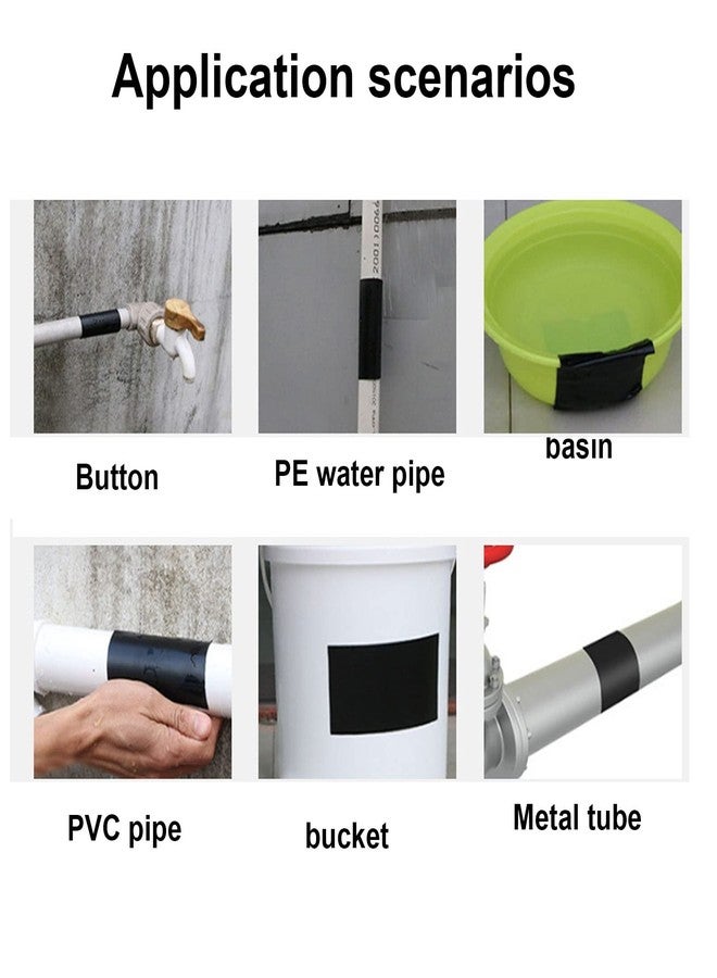 WELSTIK Waterproof Tape Patch & Seal Tape Leak Repair Tape Duct Tape, Black, 4''x 60" - Image 3