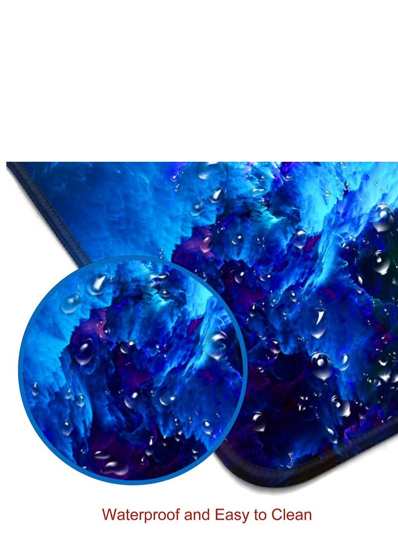 SYOSI Large Mouse Pad, Big Gaming Mouse Pad with Stitched Edges, Waterproof and Non-Slip Desk Mat, XXL Extended Keyboard Pad for Home Office Accessories (31.5x11.8inch, Dazzling Galaxy) - Image 4