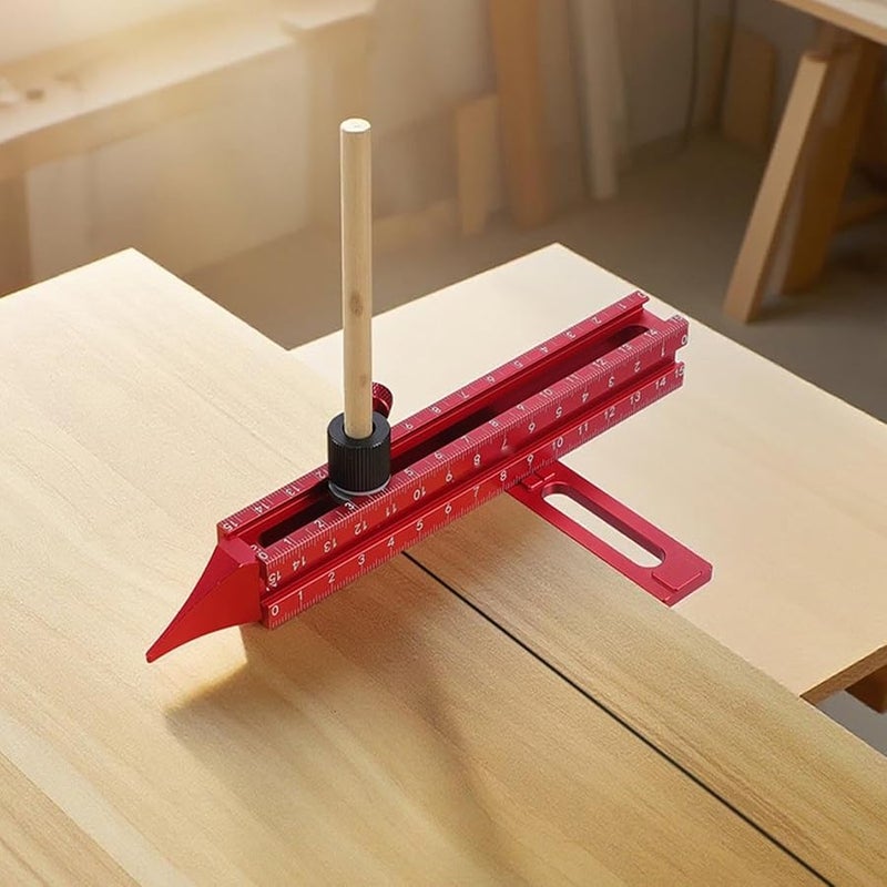 مسطرة توجيهية رباعية الجوانب من سبائك الألومنيوم مع تثبيت قابل للتعديل بالامتصاص المغناطيسي أداة تحديد النجار - Image 5