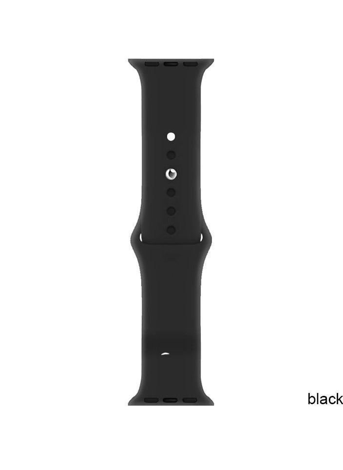 Generic - Apple Watch Band 41mm 40mm 38mm Soft Silicone Sport Band Replacement Wrist Strap Compatible for iWatch Apple Watch Series 7/SE/6/5/4/3/2/1 (41mm/40mm/38mm) - Image 1