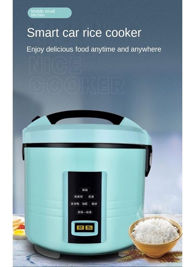 Car Rice Cooker, Portable Mini Rice Cooker, 2L Small Electric Rice Cooker and Steamer, Perfect for RV, Truck, Camp Trip  - Image 2