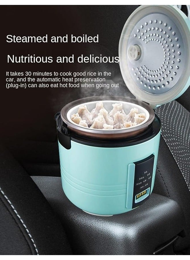 Car Rice Cooker, Portable Mini Rice Cooker, 2L Small Electric Rice Cooker and Steamer, Perfect for RV, Truck, Camp Trip  - Image 3
