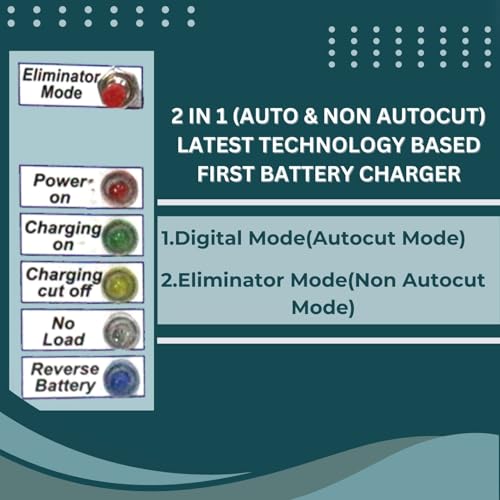 ELISBURRY Heavy Duty Volt Amp Battery Charger for Car & Bike - Auto Cut, Compatible with 4AH to 220AH Batteries, Perfect as a Reliable Car and Bike Battery Charger (8 AMP) - Image 4