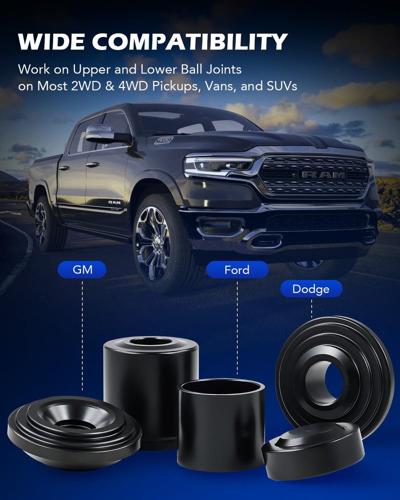 Orion Motor Tech Ball Joint Press Kit, 21pc Master Ball Joint Removal Tool, Upper and Lower Ball Joint Remover with C Frame, Heavy Duty Brake Anchor Pin U Joint Ball Joint Press Tool for 2WD 4WD Cars - Image 3