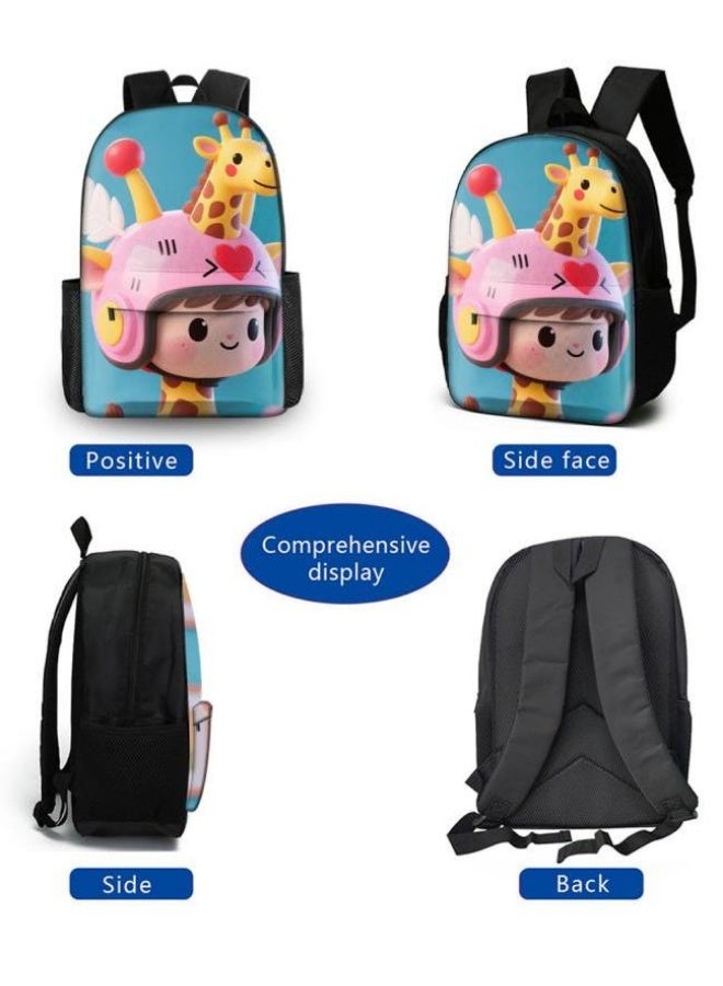 Bright Li Fire Fashion is unlimited! Cartoon bag three-piece set, suitable for a variety of scenes for students and teenagers (available for students, children, friends on outings, mountain climbing, schooling, etc.) - 103 - Image 3