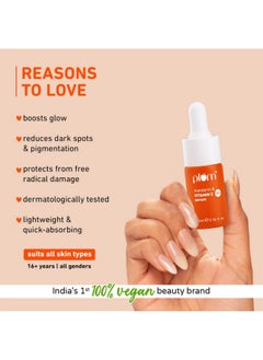 Plum 15% Vitamin C Face Serum For Glowing Skin | Reduces Dark Spots | For Dull Skin | With Mandarin | Beginner Friendly For All Skin Types | 100% Vegan | 10 Ml  - Image 2