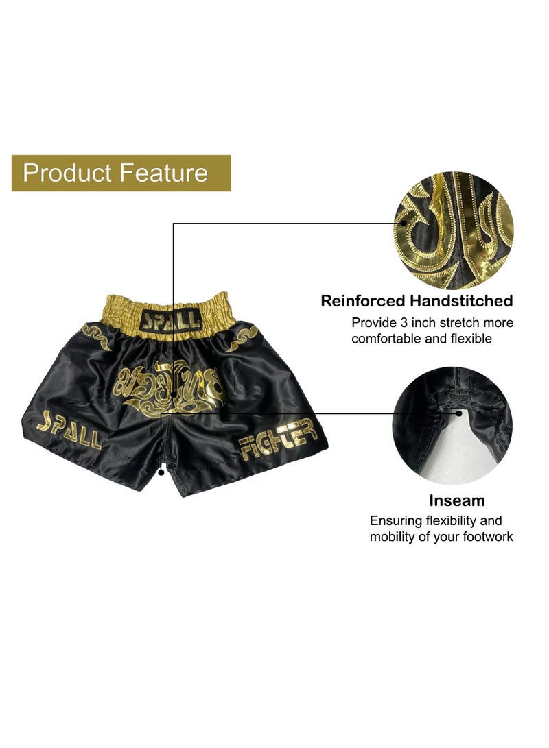 سبال شورت ملاكمة للرجال، شورت موي تاي للكيك بوكسينج والمصارعة والمصارعة القتالية والتدريب المتقاطع وتدريب فنون القتال وملابس رياضية - Image 3