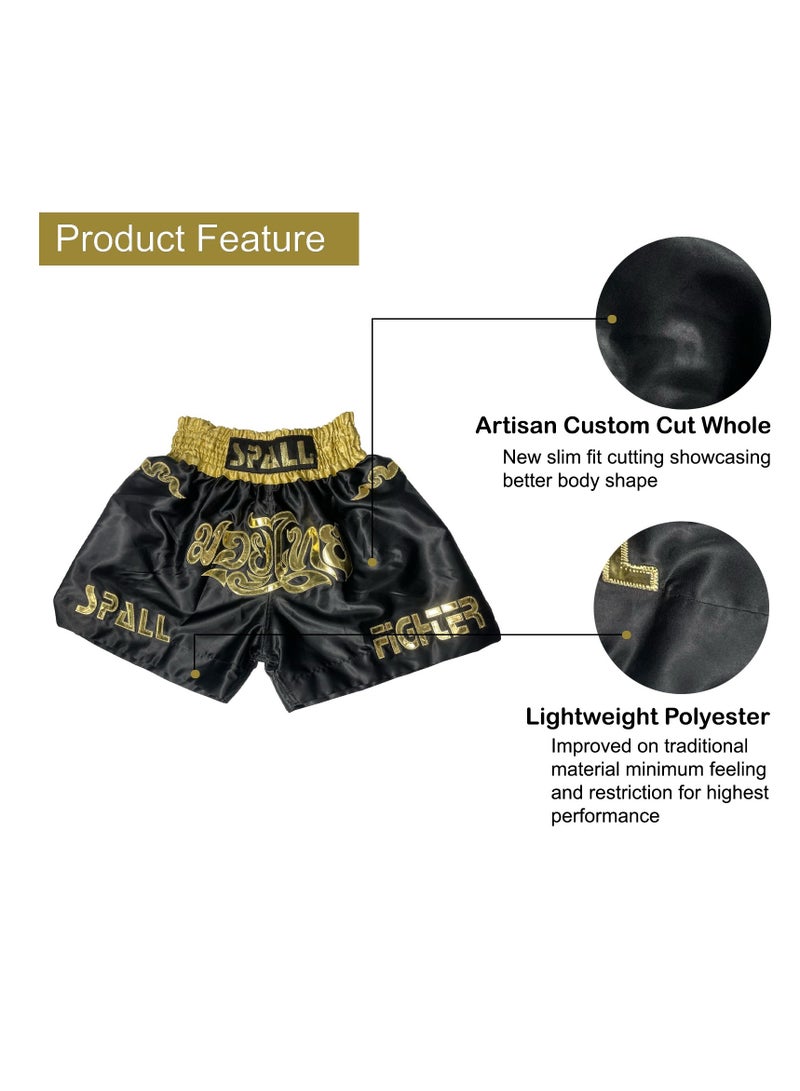 سبال شورت ملاكمة للرجال، شورت موي تاي للكيك بوكسينج والمصارعة والمصارعة القتالية والتدريب المتقاطع وتدريب فنون القتال وملابس رياضية - Image 4