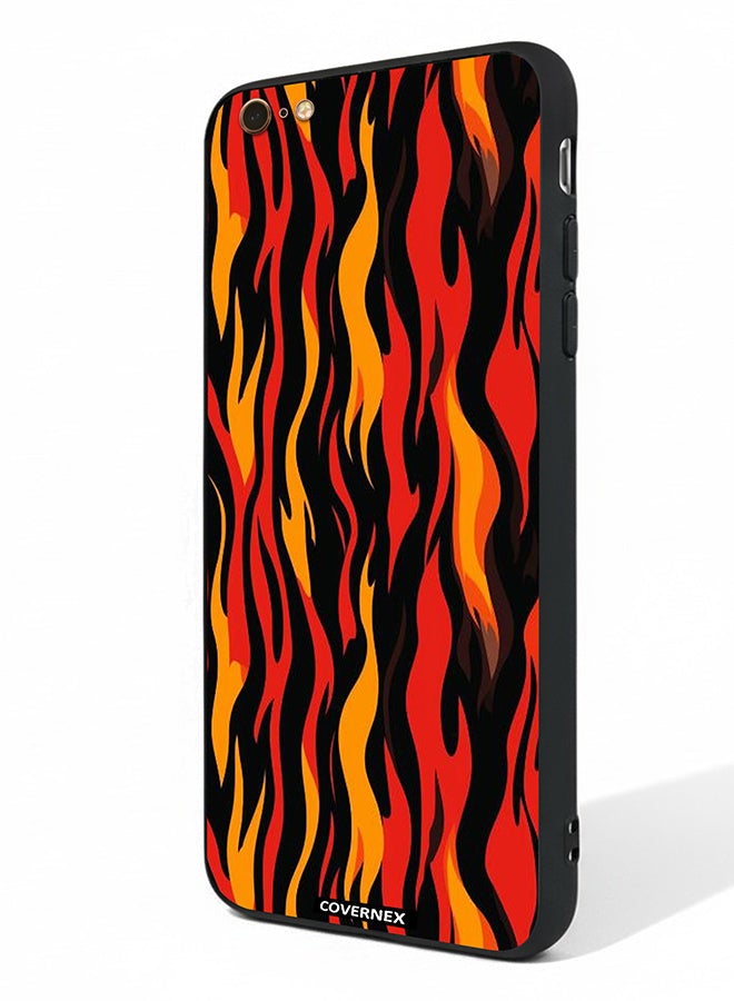 Covernex Apple iPhone 6s Plus Protective Case Cover Printed Featuring Stylized Flame Pattern - Image 1