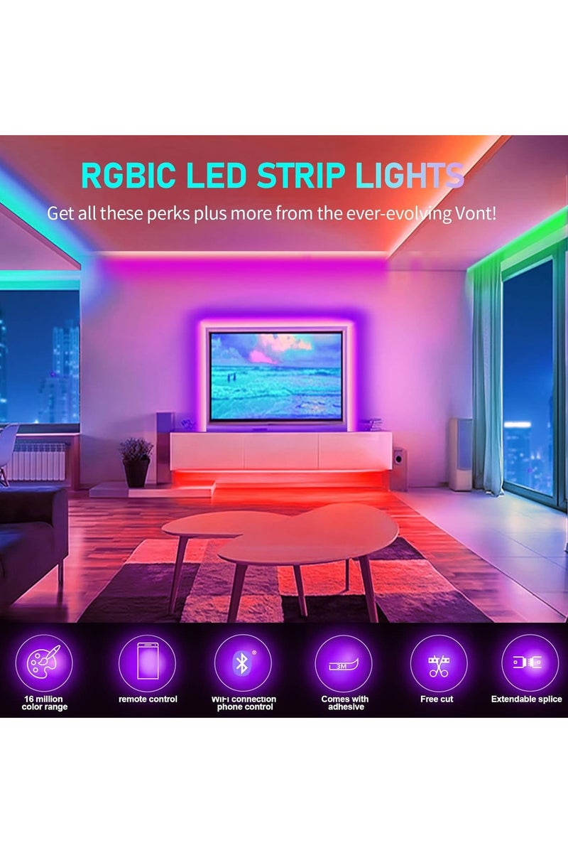 HAVEN LED Strip Lights 5M, Bluetooth, Color Changing, RGB, Waterproof, Smart Light Strip with App, Remote, Music Sync for Home, Bedroom, TV, Kitchen, Party, Christmas, Outdoor Decor - Image 2