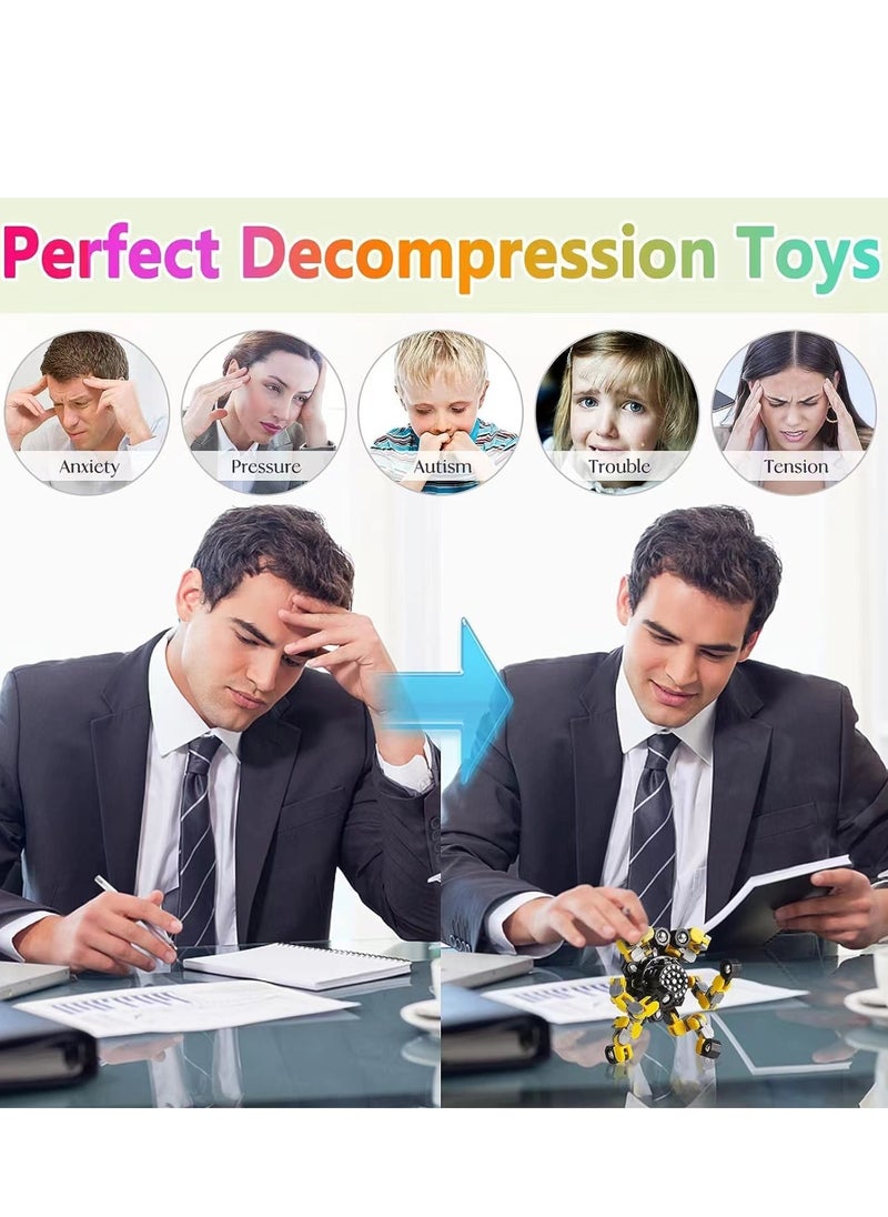 General - 4 Pack Transformable Spinners Toys- Robot Spinner Gift for Kids and Adults Stress Relief ADHD Autism Sensory Toys - Image 1