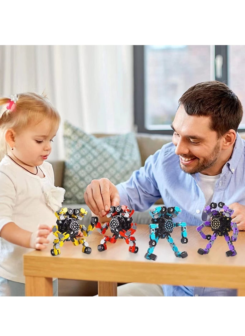 General - 4 Pack Transformable Spinners Toys- Robot Spinner Gift for Kids and Adults Stress Relief ADHD Autism Sensory Toys - Image 1