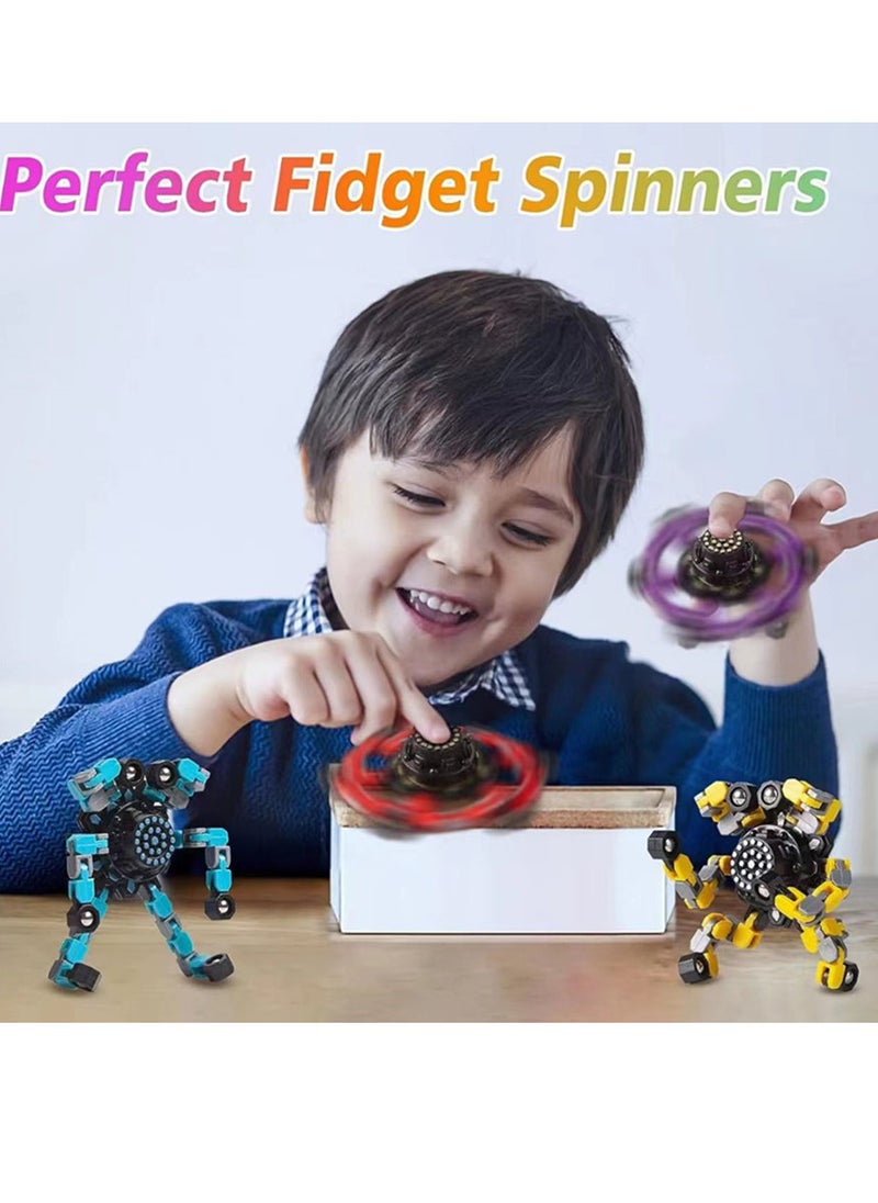 General - 4 Pack Transformable Spinners Toys- Robot Spinner Gift for Kids and Adults Stress Relief ADHD Autism Sensory Toys - Image 1
