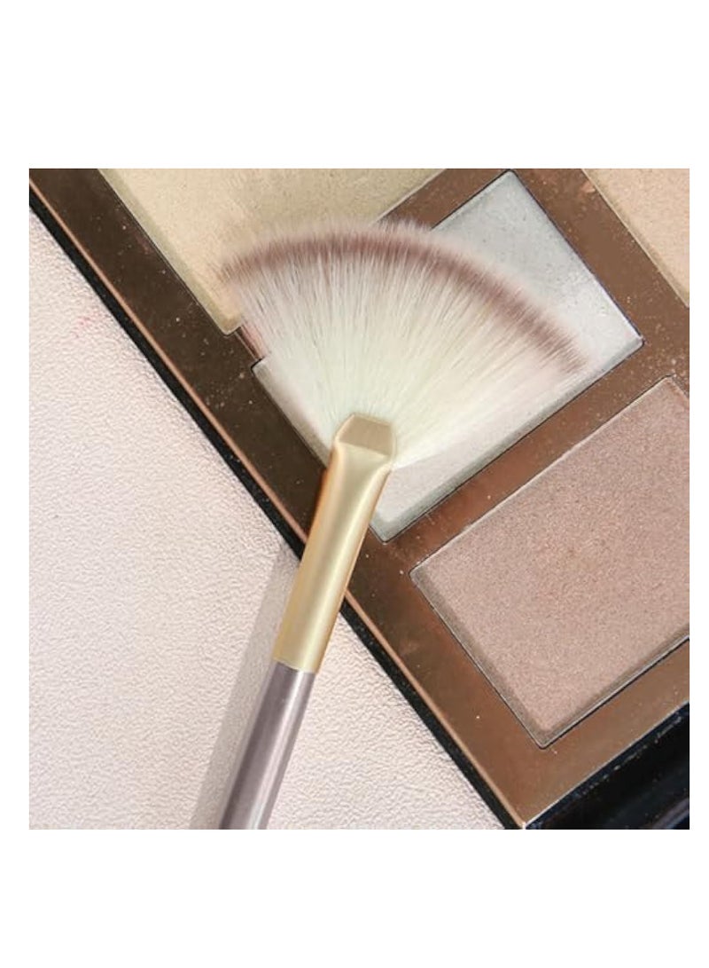 KASTWAVE 4 PCS Facial Fan Brushes, Makeup Brushes, Mask Slim Soft Applicator Brushes, Angled Brush Precision Eyeshadow Tools, Chemical Peel Brush, Cosmetic Multi-Use Tools for Women Girl Makeup Artist Stylist - Image 4