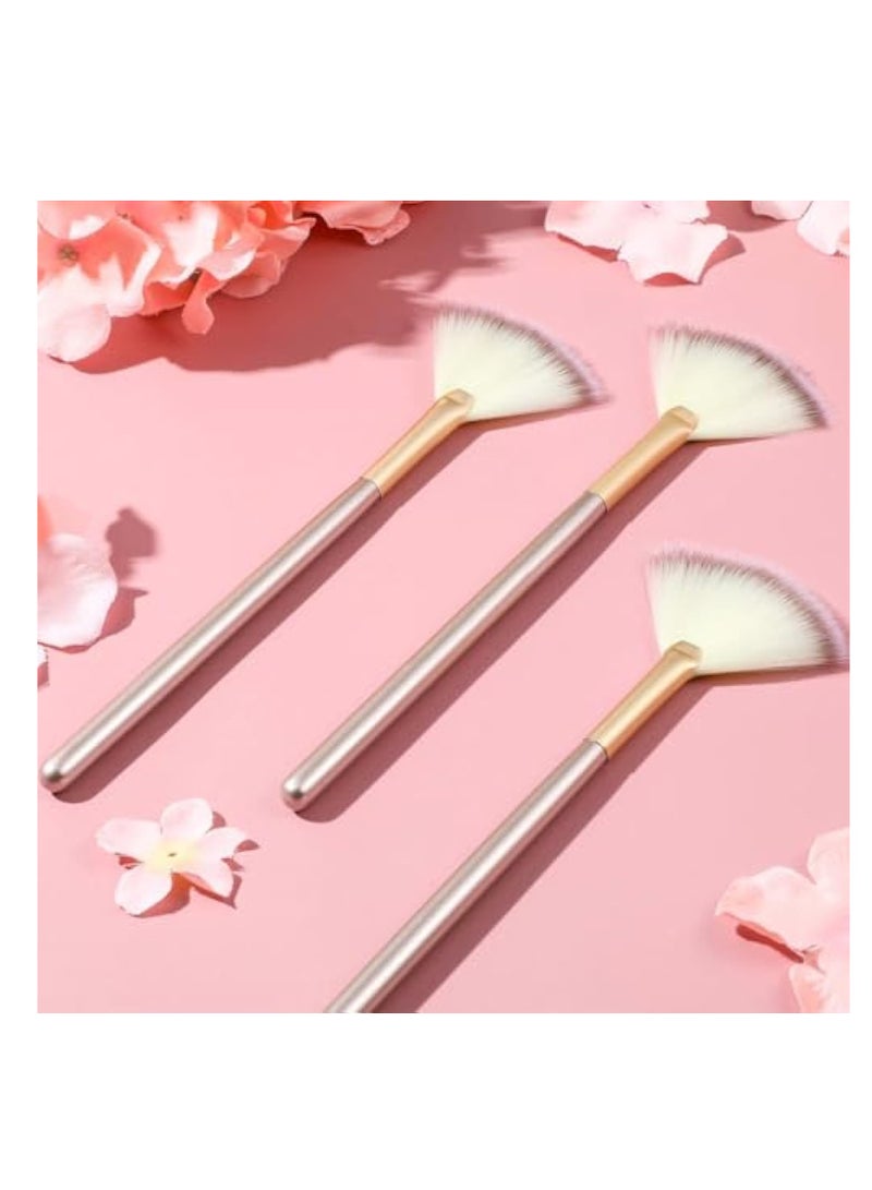 KASTWAVE 4 PCS Facial Fan Brushes, Makeup Brushes, Mask Slim Soft Applicator Brushes, Angled Brush Precision Eyeshadow Tools, Chemical Peel Brush, Cosmetic Multi-Use Tools for Women Girl Makeup Artist Stylist - Image 5
