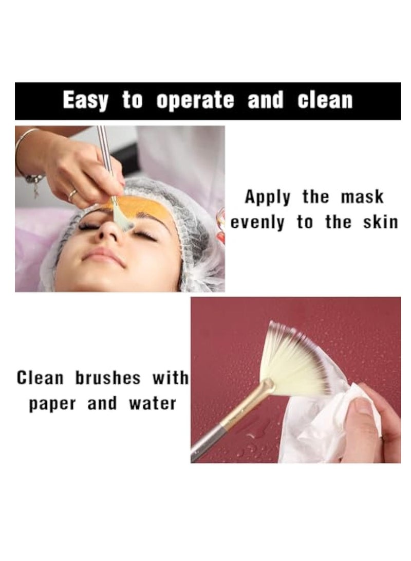 KASTWAVE 4 PCS Facial Fan Brushes, Makeup Brushes, Mask Slim Soft Applicator Brushes, Angled Brush Precision Eyeshadow Tools, Chemical Peel Brush, Cosmetic Multi-Use Tools for Women Girl Makeup Artist Stylist - Image 2