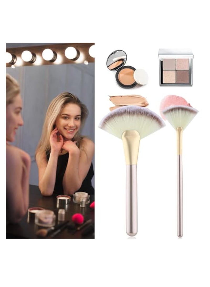 KASTWAVE 4 PCS Facial Fan Brushes, Makeup Brushes, Mask Slim Soft Applicator Brushes, Angled Brush Precision Eyeshadow Tools, Chemical Peel Brush, Cosmetic Multi-Use Tools for Women Girl Makeup Artist Stylist - Image 3