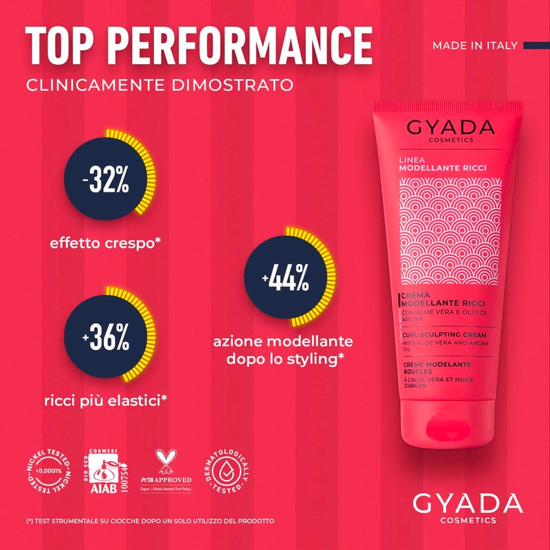 GYADA COSMETICS كريم تحديد التجاعيد من GYADA - منتج تصفيف يترك على الشعر المجعد والمموج مع تحكم في التجعد وزيت الأرجان المغربي - تركيبة نباتية وخضراء - خالية من القسوة - 6.76 fl oz - Image 4