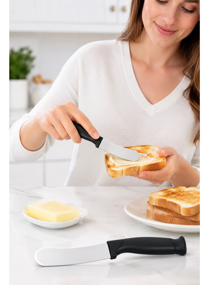 Stainless Steel Butter Knife & Cheese Spreader, Multipurpose Butter Spreader for Cold Butter, Soft & Hard Cheese, Jam and Cream, Ergonomic Handle (17.2cm) - Image 3
