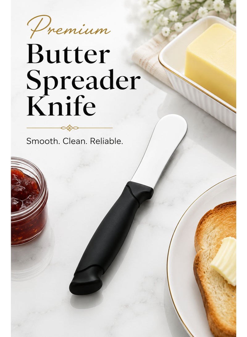 Stainless Steel Butter Knife & Cheese Spreader, Multipurpose Butter Spreader for Cold Butter, Soft & Hard Cheese, Jam and Cream, Ergonomic Handle (17.2cm) - Image 4