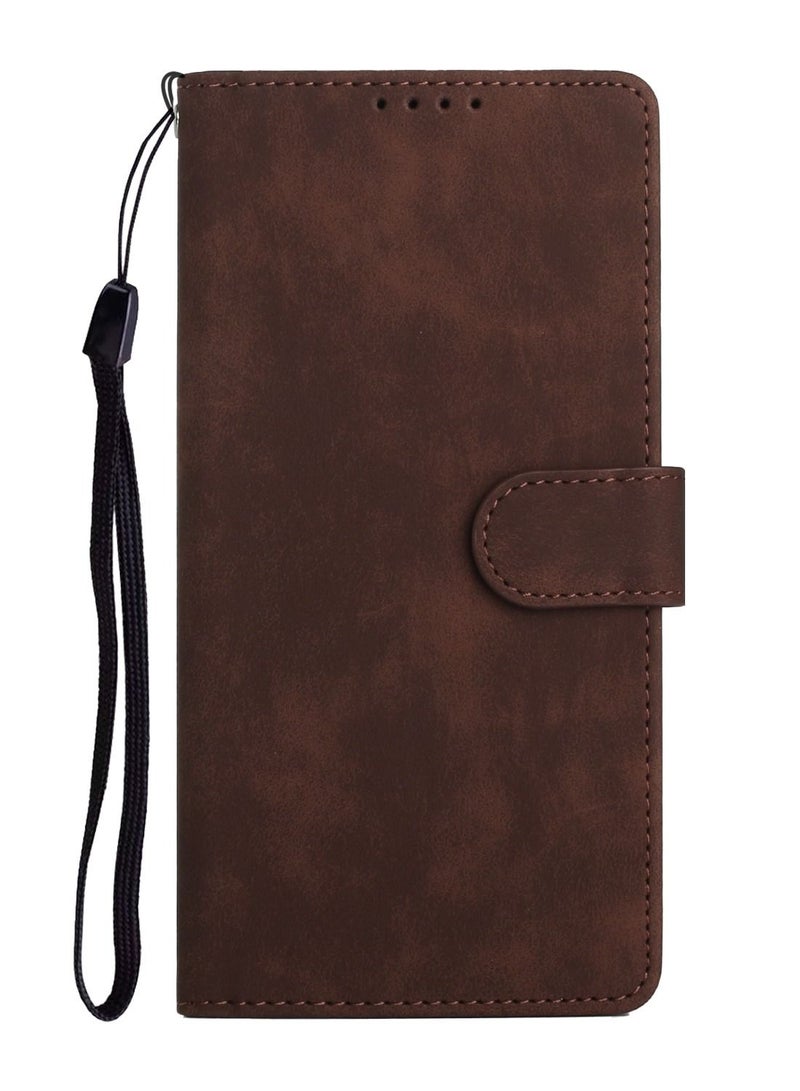 Suteni Magnetic Clasp Flip Cover Card Slots Leather Phone Case for Samsung - Image 1