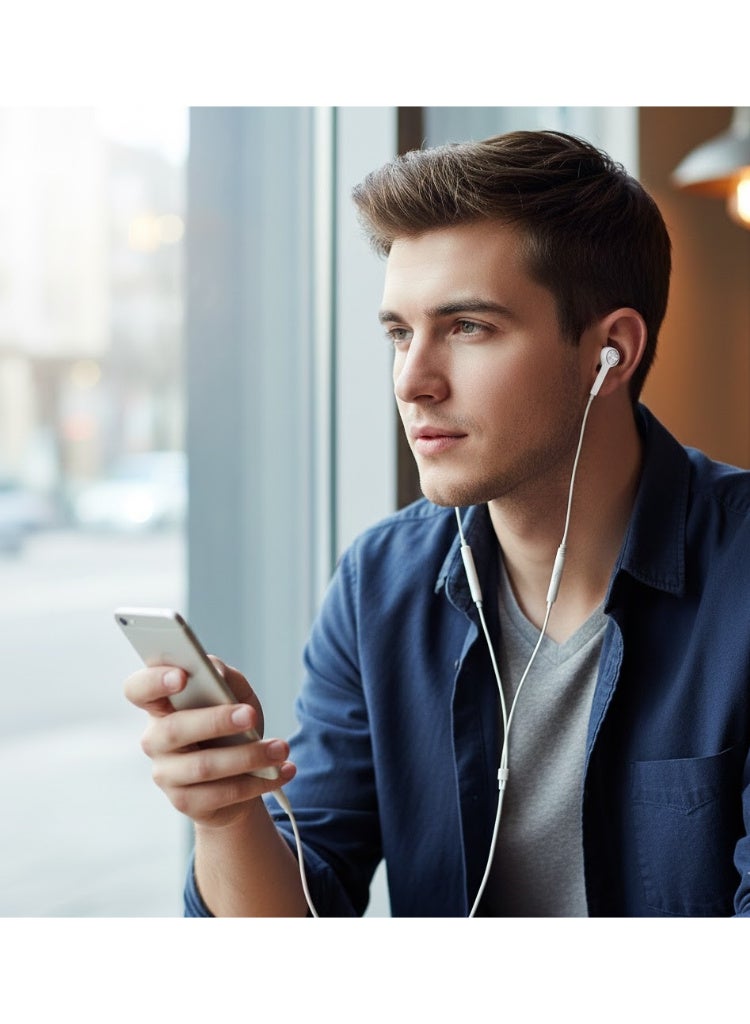 فونينج سماعة فونينج FONENG- t57  - سلكية – صوت احترافي عالي الدقة مع باس عميق – منفذ 3.5mm قياسي – تصميم مريح للأذن وجودة صوت نقية - لون ابيض - Image 4